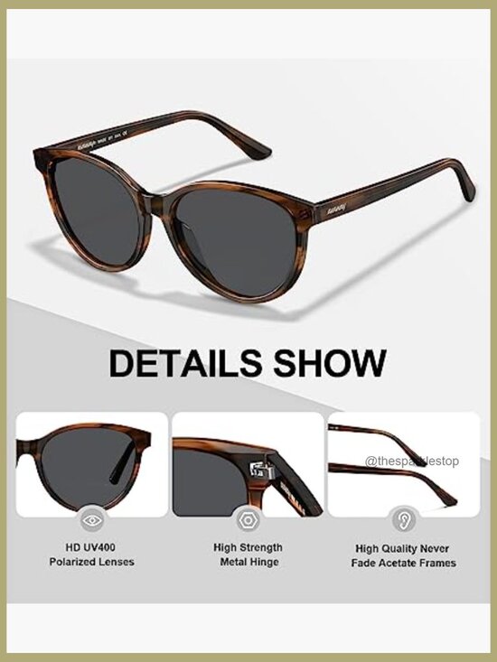 Polarized Sunglasses with Italian Handcrafted Acetate Frame main image 5